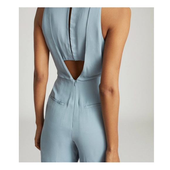 New! REISS Adele Bow Sleeveless Jumpsuit - Picture 12 of 16